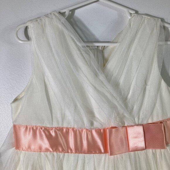 Girls‎ Bonnie Jean Mesh Bonaz Floral Dress 5 - Picture 3 of 5